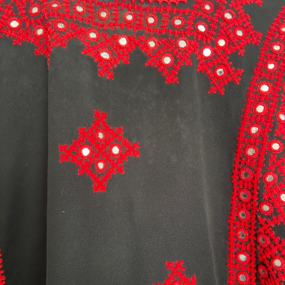 Balochi boho style mirrored embroidered statement dress tunic - Picture 8 of 9